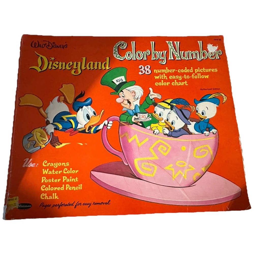 Whitman & Disney - Disneyland Color by Numbers Book 1964